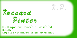 kocsard pinter business card